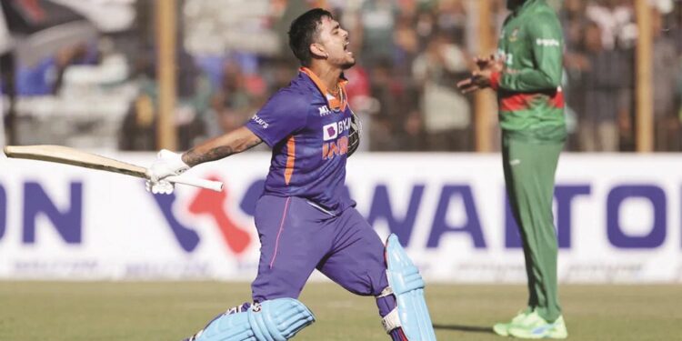 ایشان کشن نے سب سے تیز ڈبل سنچری بنائی