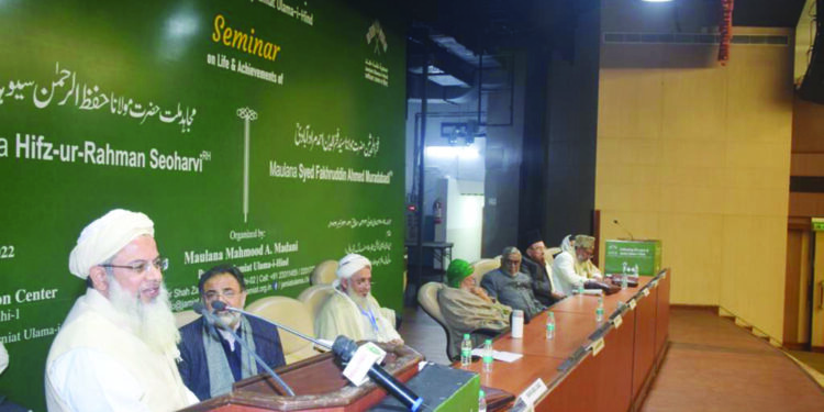 تقسیم وطن کے وقت مولانا حفظ الرحمٰنؒ کی جرأتمندی نے مسلمانوں کا تحفظ کیا: مولانا ارشد مدنی