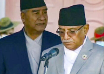 نیپال :ماؤ وادی سربراہ پشپ کمل دھال پرچنڈ نے تیسری بار وزارت عظمیٰ کا حلف لیا