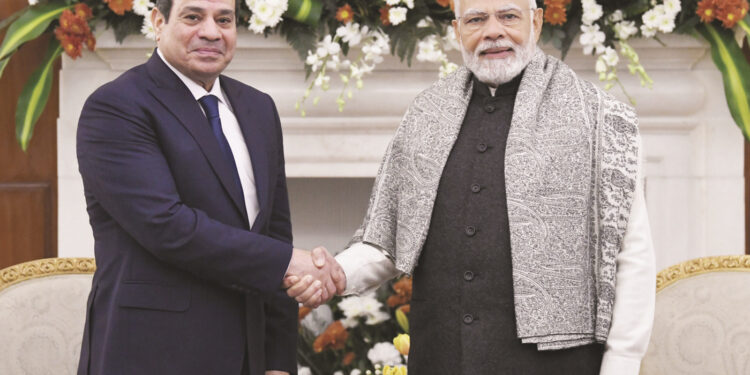 ہندوستان- مصر اسٹراٹیجک پارٹنرشپ قائم کریں گے