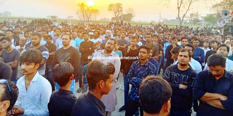 بستی سانکھنی میں ’سفر حضرت امام حسینؑ ‘ کی مناسبت سے جلوس عماری بر آمد