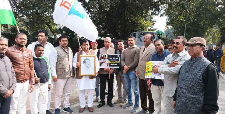 چودھری انل کمار کی قیادت میں راہل گاندھی کا گرم جوشی سے استقبال