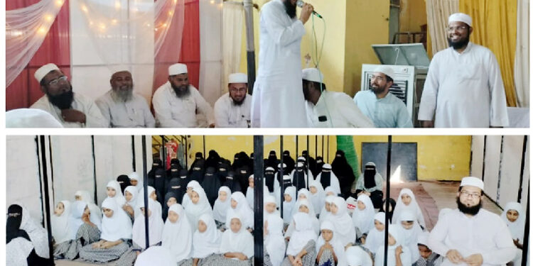 مدرسہ صدیقیہ حفظ القرآن خواجہ سلطان کا پانچواں عظیم الشان سالانہ جلسے میں حافظہ قرۃ العین کاانوکھے انداز میں حفظ