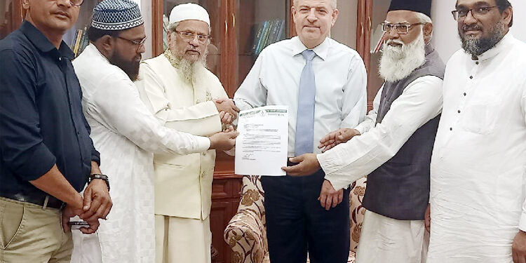 محمد سعید نوری کی قیادت میں شامی سفیر ڈاکٹر بشام الخطیب سے ملاقات