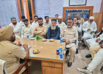 تھانہ باڑہ ہندوراؤ میں ہولی اور شب برآت کی تیاریوں کے حوالے سے میٹنگ