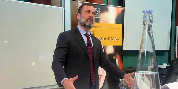 کیمبرج یونیورسٹی میں راہل گاندھی کا لیکچر