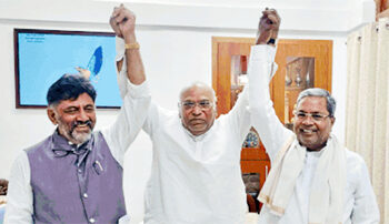 سدھارمیّا ہونگے کرناٹک کے وزیر اعلیٰ ،شیو کمارہونگےنائب