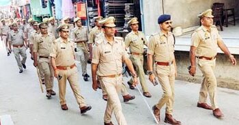 بلدیاتی انتخاب اورمہارانا پر تاپ جینتی کے پیش نظر فلیگ مارچ