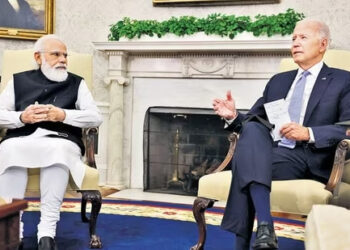 وائٹ ہاؤس میں نجی تقریب میں مودی اور بائیڈن کے درمیان ’اہم بات چیت‘