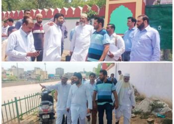 شاہی عیدگاہ میں ڈپٹی مئیر آل مْحمّد  کا ایک مہینے میں دوسری بار دورہ