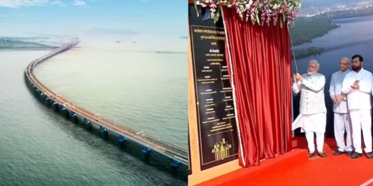 پی ایم مودی نےکیا ملک کے طویل ترین پل” اٹل سیتو” کا افتتاح
