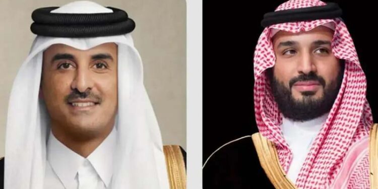 سعودی ولی عہد کا امیر قطر سے خطے میں فوجی کشیدگی پر تبادلہ خیال