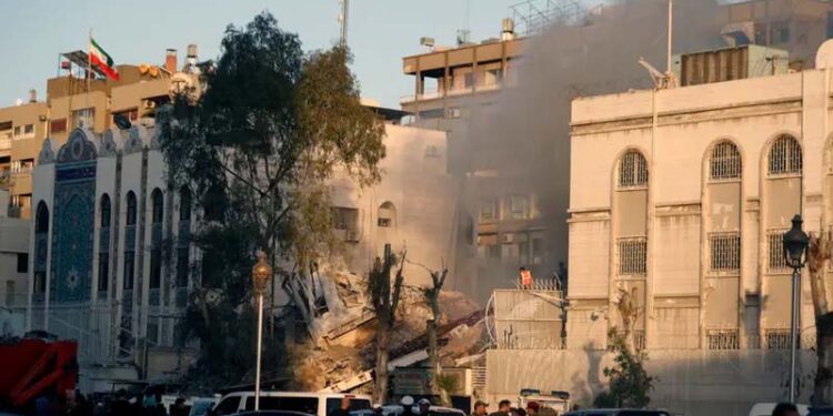 دمشق میں ایرانی سفارت خانے پرحملے کا علم ہے نہ کوئی تعلق:بائیڈن انتظامیہ