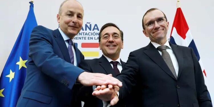 اسپین،آئرلینڈ اورناروے نےفلسطینی ریاست کوتسلیم کرلیا،ڈبلن میں فلسطینی پرچم لہرادیا گیا