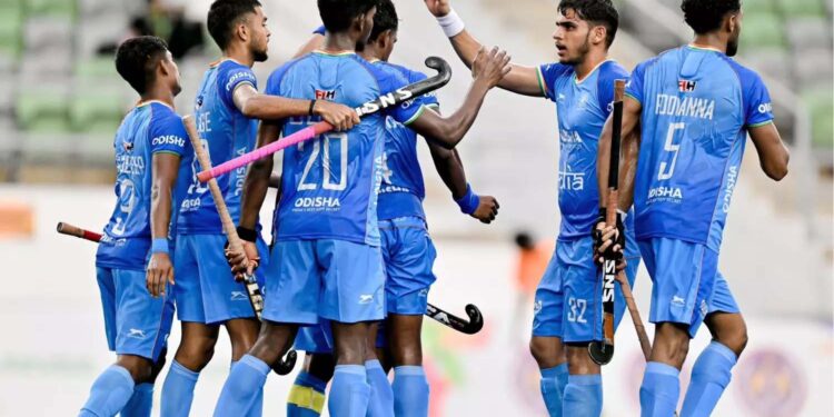 ہندوستانی جونیئر مینز ہاکی ٹیم نے جرمنی کو شوٹ آؤٹ میں شکست دے دی