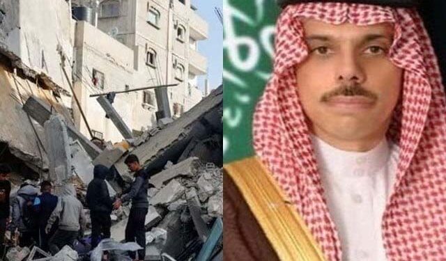 اسرائیل تسلیم کرے فلسطینی ریاست کے بغیر اسکا وجود قائم نہیں رہ سکتا، سعودی عرب