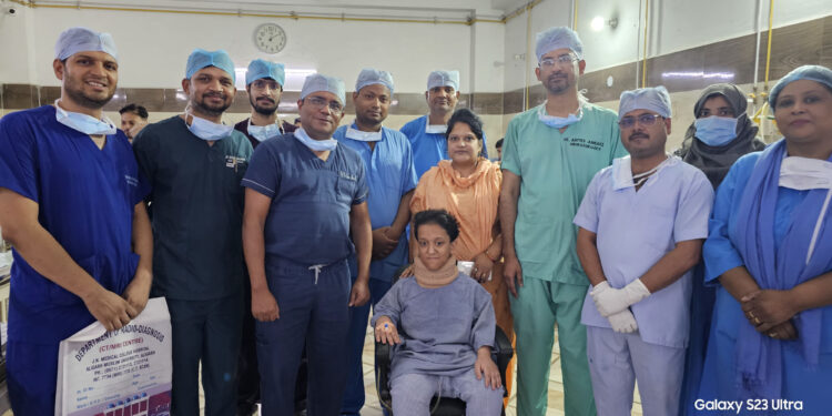 جے این ایم سی میں نادر قسم کی سرجری انجام دی گئی