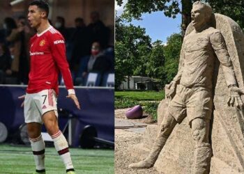 جرمنی: کرسٹیانو رونالڈو کا ریت سے تیار کردہ مجسمہ توجہ کا مرکز