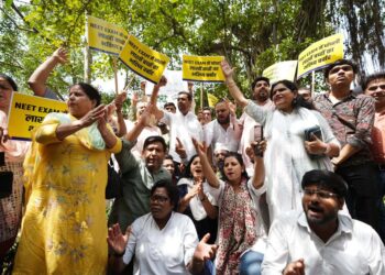 نیٹ امتحان میں دھاندلی کے خلاف ’آپ‘کا احتجاج