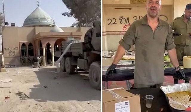 اسرائیلی فوجیوں کی رفح میں مسجد کی بے حرمتی؛ ڈائننگ ہال بنادیا