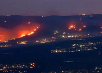 جنوبی لبنان سے بمباری کے نتیجے میں شمالی اسرائیل میں آگ بھڑک اٹھی