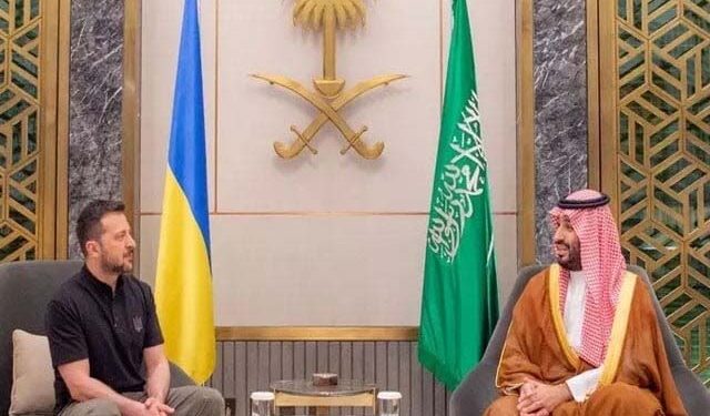 یوکرین کے صدر کی سعودی ولی عہد سے ملاقات؛ روس جنگ پر تبادلہ خیال