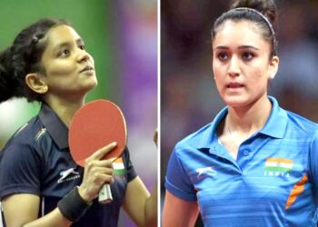 مانیکا اور شریجا خواتین کے ٹیبل ٹینس کے دوسرے راؤنڈ میں