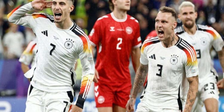 یوروکپ فٹ بال میں جرمنی اور اسپین کا حساب برابر ہے