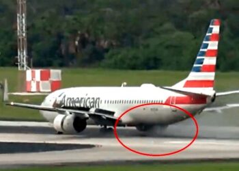 لینڈنگ کے دوران ٹائر پھٹ گیا، پائلٹ کی عقلمندی کام آ گئی