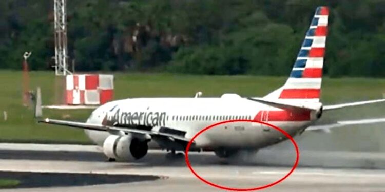 لینڈنگ کے دوران ٹائر پھٹ گیا، پائلٹ کی عقلمندی کام آ گئی