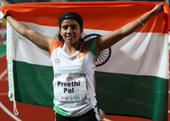 پریتی پال نے 100 میٹر ریس مقابلے میں کانسے کا تمغہ جیتا
