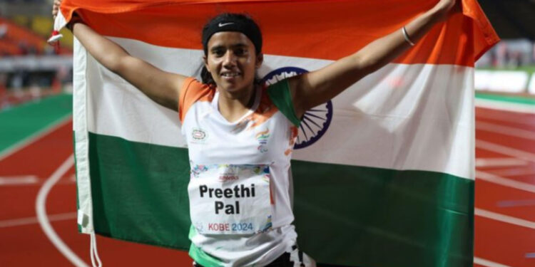 پریتی پال نے 100 میٹر ریس مقابلے میں کانسے کا تمغہ جیتا