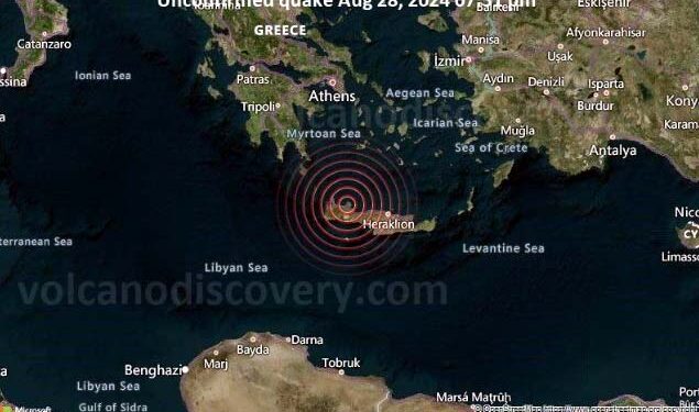 یونان کے جزیرے کریٹے میں 5.2 شدت کا زلزلہ
