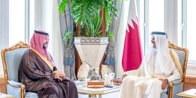 شہزادہ خالد بن سلمان کی امیر قطر سے ملاقات