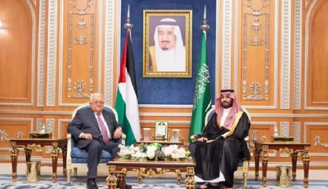 جارحیت روکنے کی کوششیں جاری رکھیں گے : سعودی ولی عہد کی فلسطینی صدر کو یقین دہانی