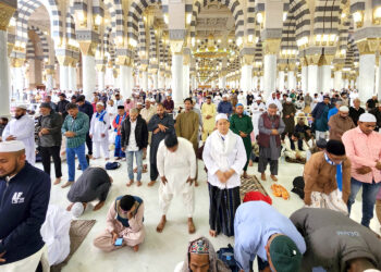 مسجد نبویؐ میں ایک ہفتے کے دوران 57 لاکھ سے زائد زائرین کی آمد