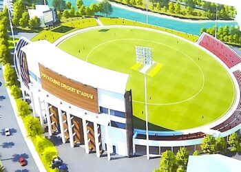 جے شاہ اور انوراگ ٹھاکر نے وارانسی کرکٹ اسٹیڈیم کے تعمیراتی کام کا لیا جائزہ