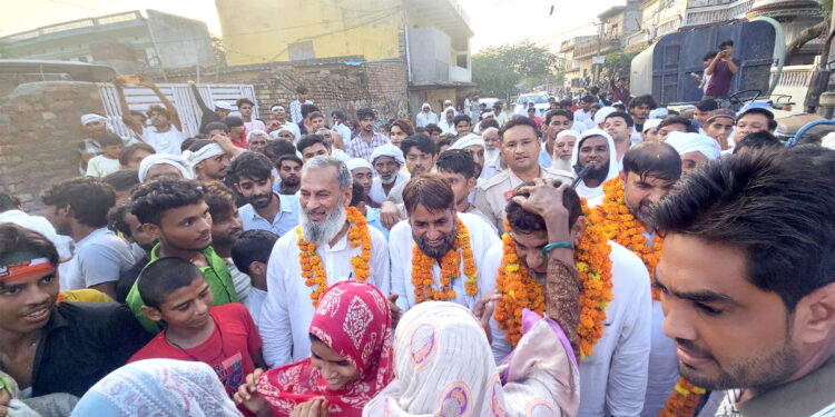 نوح میں کانگریس کی حمایت جاری، درجنوں گاؤں کی جانب سے بھرپور حمایت