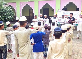 جامعہ عربیہ قاسم العلوم میں صفائی مہم چلائی گئی اور حلف لیا گیا