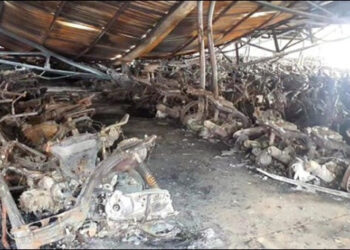 آگ لگنے سے 3000 الیکٹرک موٹر سائیکلیں جل کر خاکستر ہو گئیں