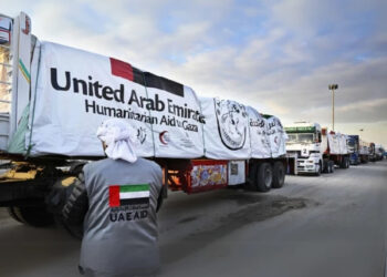 یو اے ای کے امدادی سامان پر مشتمل تین قافلے گزشتہ ہفتے غزہ میں داخل