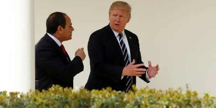 ٹرمپ نےغزہ سے فلسطینیوں کی منتقلی کے حوالے سے مصری صدر عبد الفتاح السیسیسی سے بات کی