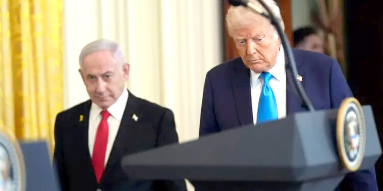 ٹرمپ اور نیتن یاہو کے درمیان ٹیلی فون پرتیکھی گفتگو