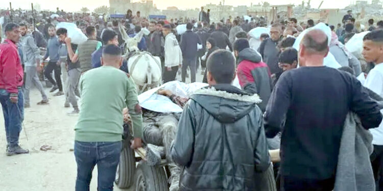 غزہ کے امدادی مقام پرافراتفری کیلئے جی ایچ ایف کا تقسیمی نظام ذمہ دار