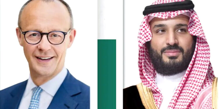 جرمن چانسلر کا سعودی ولی عہد سے ٹیلی فون پر رابطہ