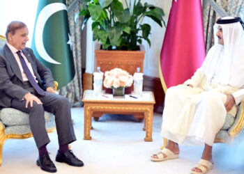 دوحہ میں وزیراعظم شہباز شریف کی امیر قطر شیخ تمیم بن حمد الثانی سے ملاقات