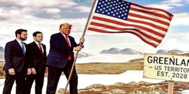 ٹرمپ نے امریکہ کے زیرِ کنٹرول گرین لینڈ کی ایک اے آئی تصویر شیئر کی