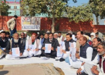 نوح کانگریس نے منریگا اور مزدوروں کے حقوق کے تحفظ کے لیے رکھا انشن