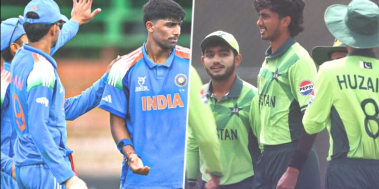 انیس سال سے کم عمر عالمی کپ میں ہندوستان اور پاکستان کا ریکارڈ برابر