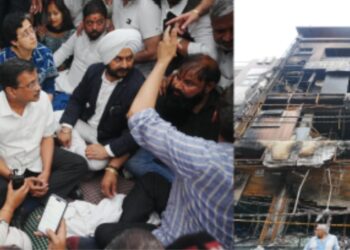 فائر بریگیڈ کی ہائیڈرولک لفٹ تک نہیں کھلی، بی جے پی  حکومت کی ناکامی اور لاپروائی نے9لوگوں کی جان لے لی:کیجریوال